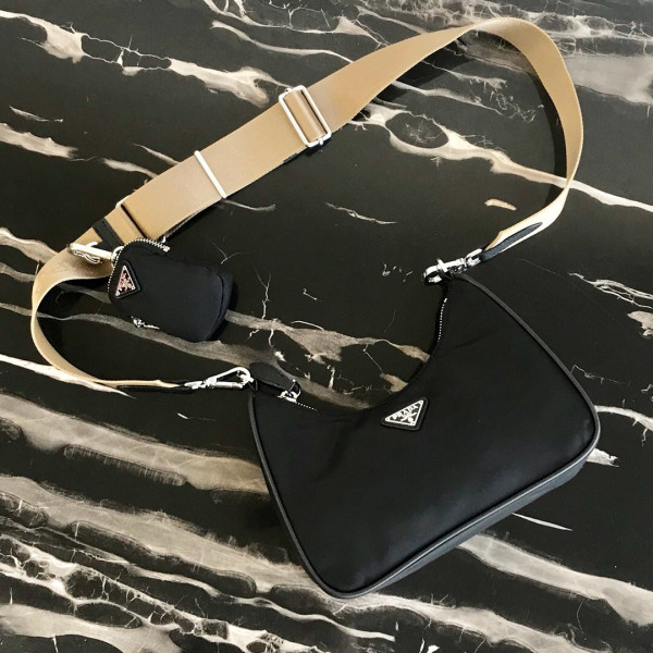 Pra*a nylon hobo bag
