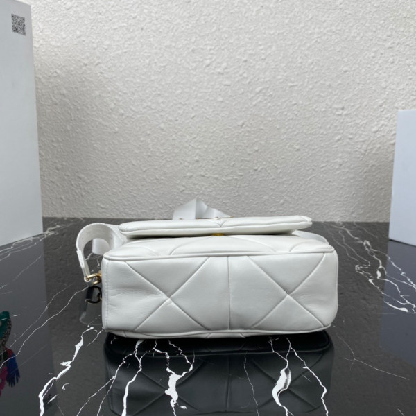 Pra*a system nappa leather patchwork bag