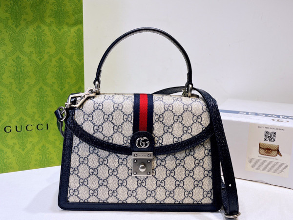 G*u*i ophidia small top handle bag with web