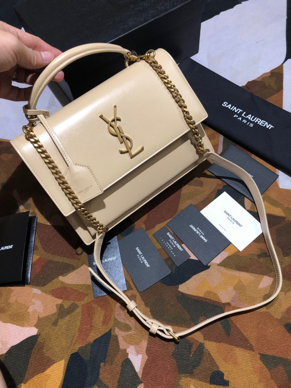 Y*L medium sunset satchel in smooth leather