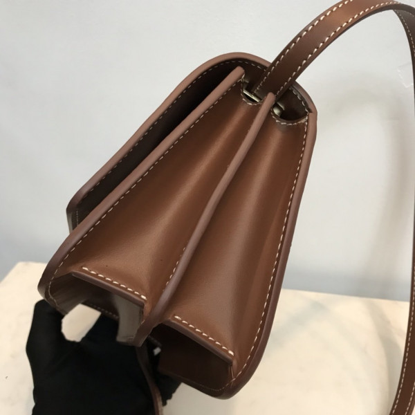 B**rry two-tone canvas and leather tb bag