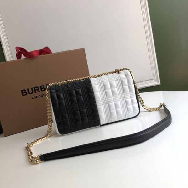 B**rry small quilted check two-tone lambskin lola bag