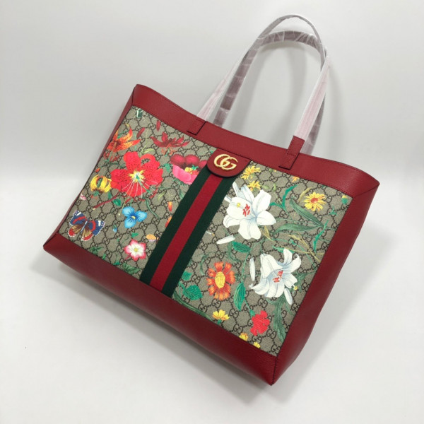 g*u*i gg S*p*e monogram flora web large ophidia tote