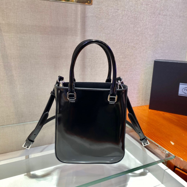 Pra*a small brushed leather tote