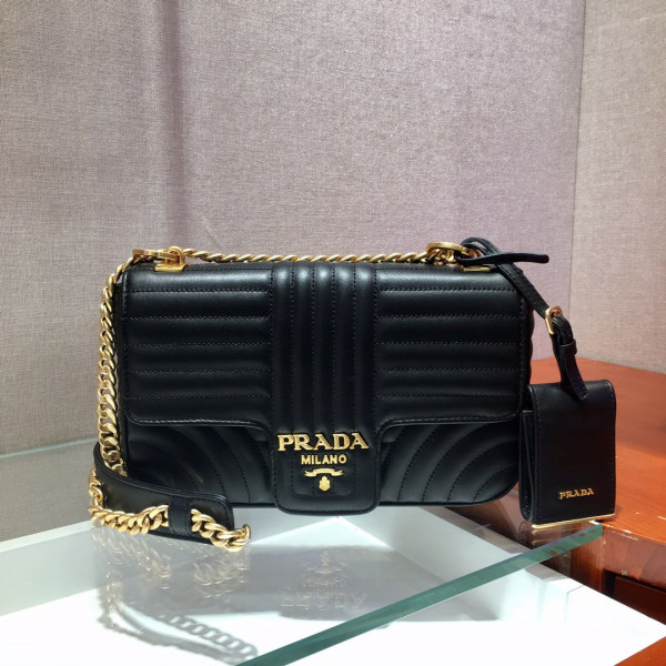 Pra*a medium leather Pra*a diagramme bag