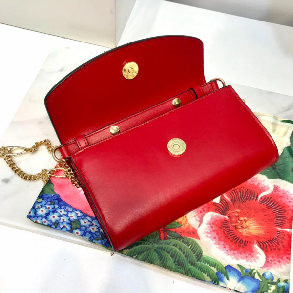 G*u*i zumi smooth leather mini shoulder bag