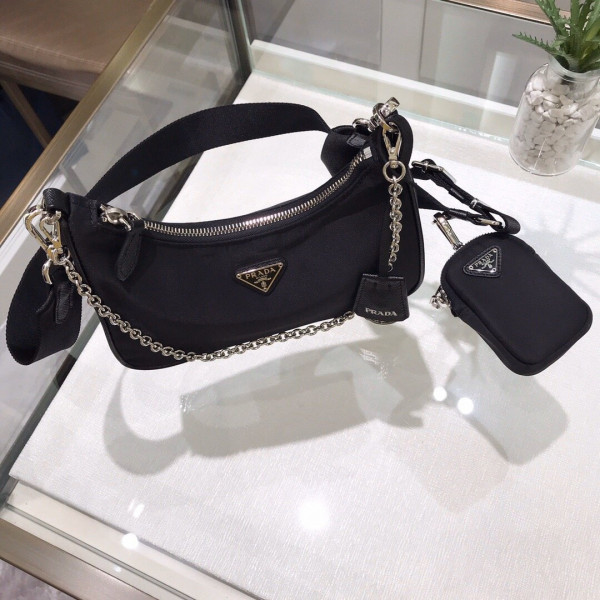 Pra*a nylon hobo bag