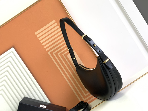 Pra*a arqué leather shoulder bag-22.5*18.5*6cm