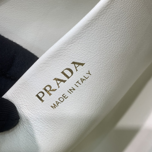 Pra*a medium brushed leather handbag
