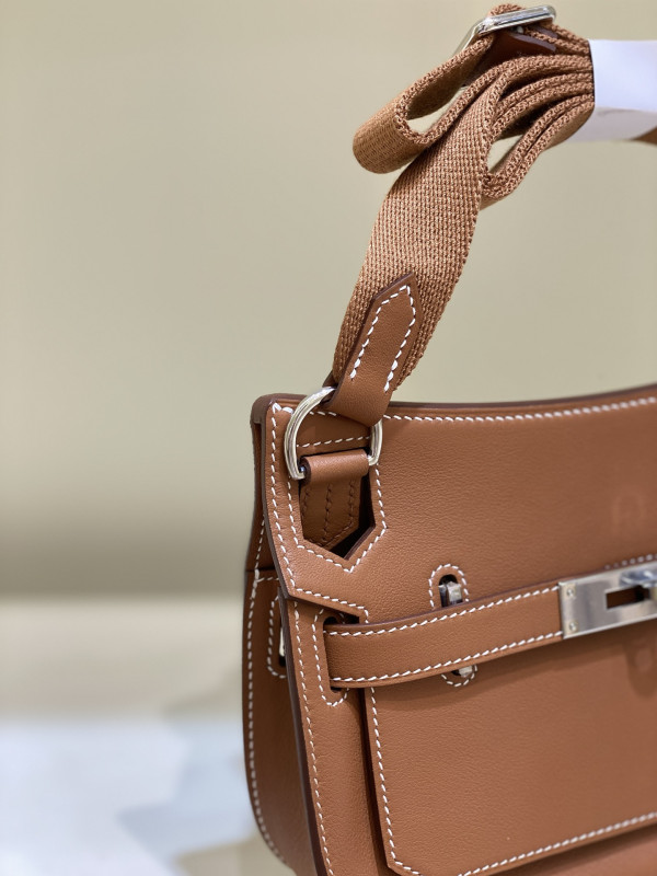 H**mes jypsiere mini bag in swift leather gris meyer