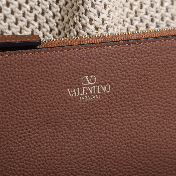 VALENTINO MEDIUM STRAW SUMMER TOTE