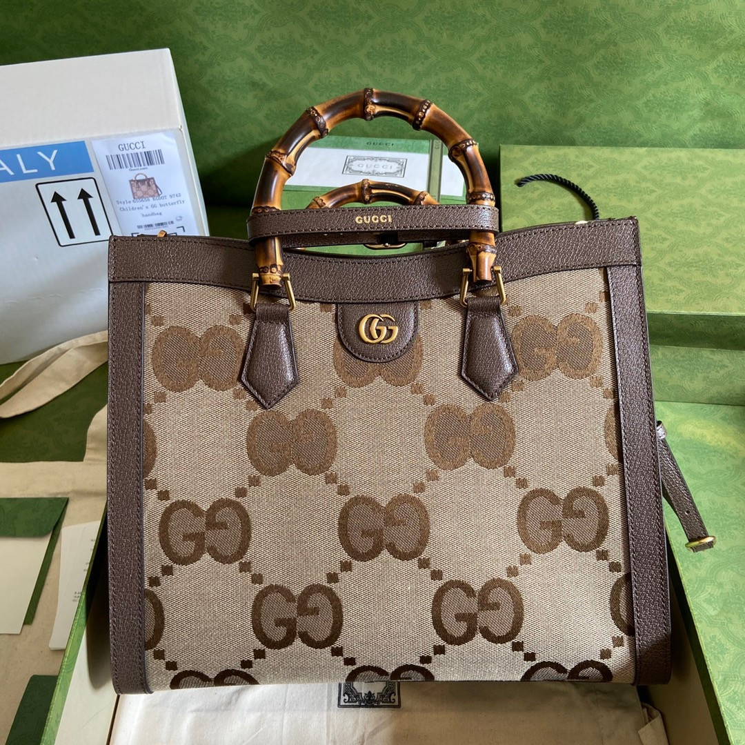 G*u*i diana medium tote bag with jumbo gg