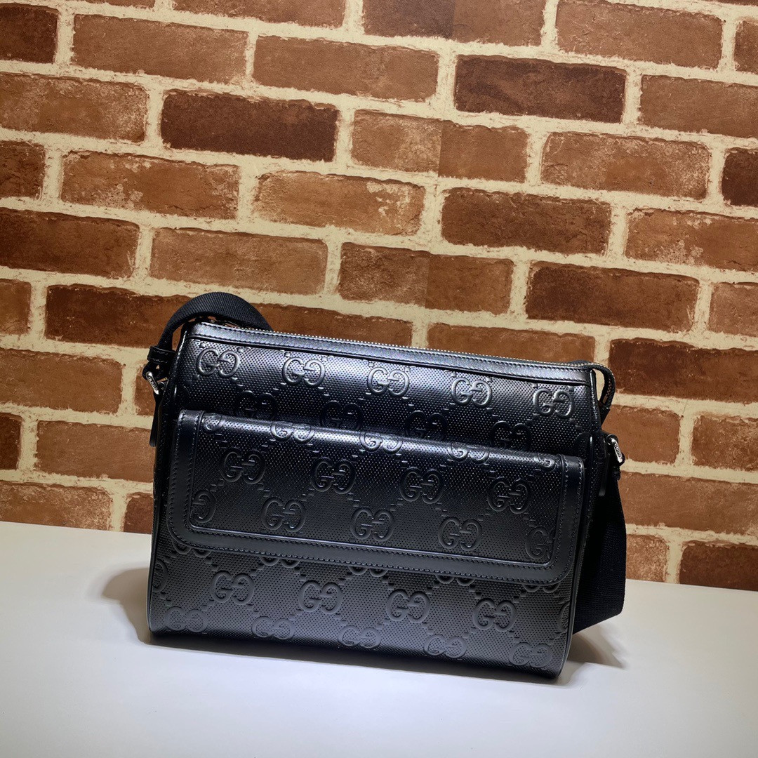 G*u*i gg embossed messenger bag