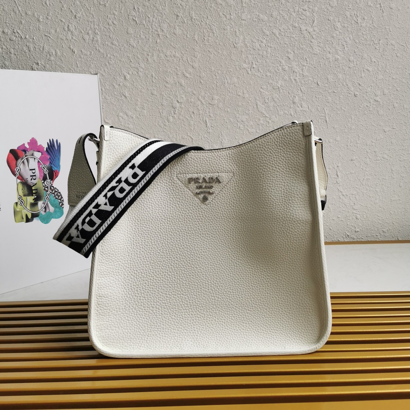 Pra*a leather hobo bag