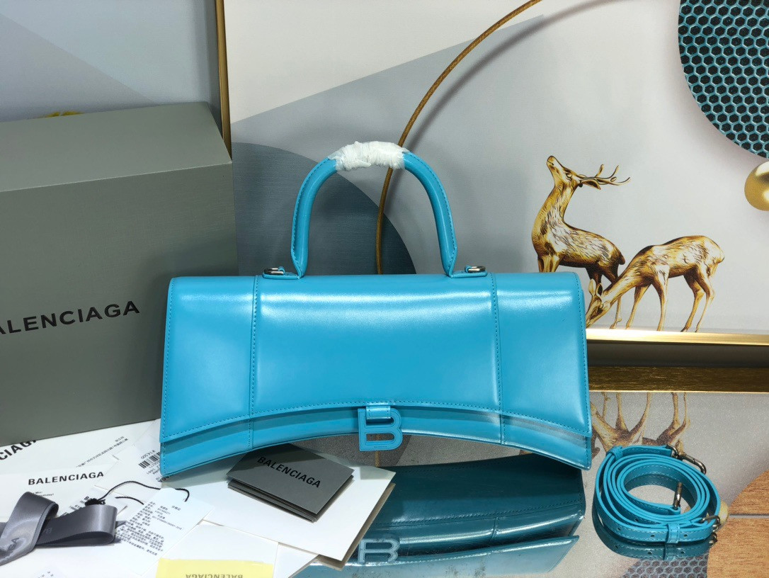 Ba*len*cia*ga  hourglass stretched top handle bag