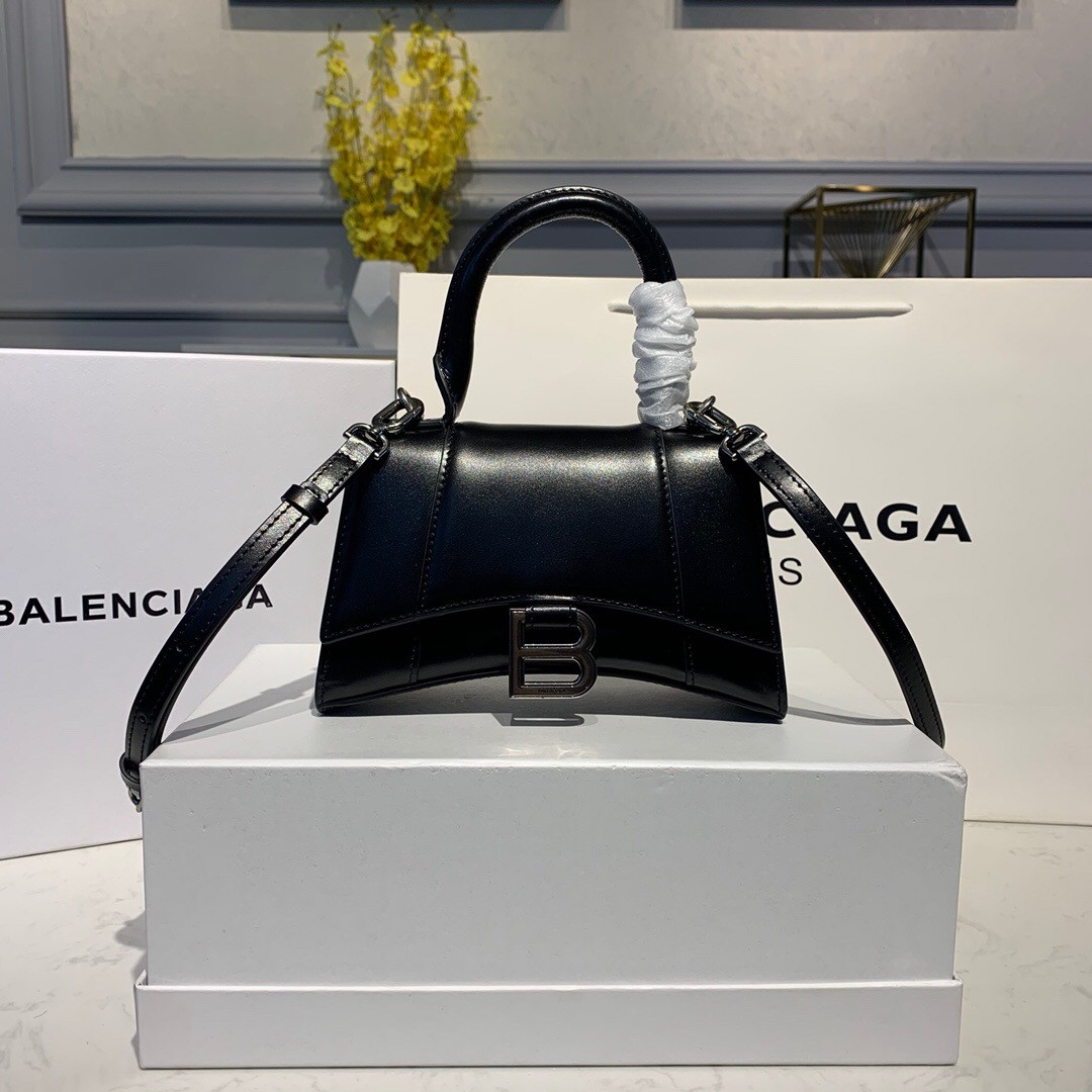 Ba*len*cia*ga hourglass xs top handle bag