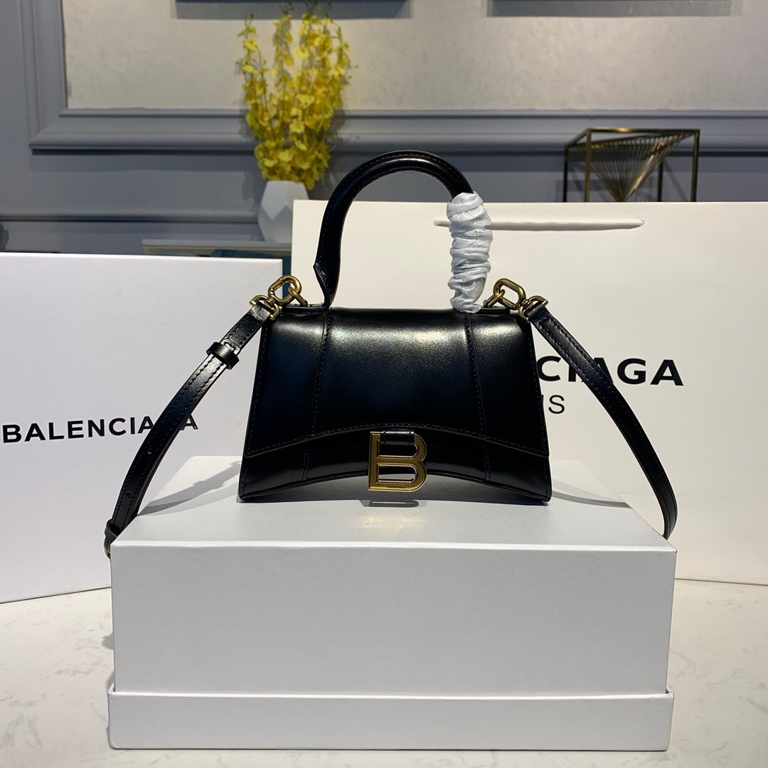 Ba*len*cia*ga hourglass xs top handle bag