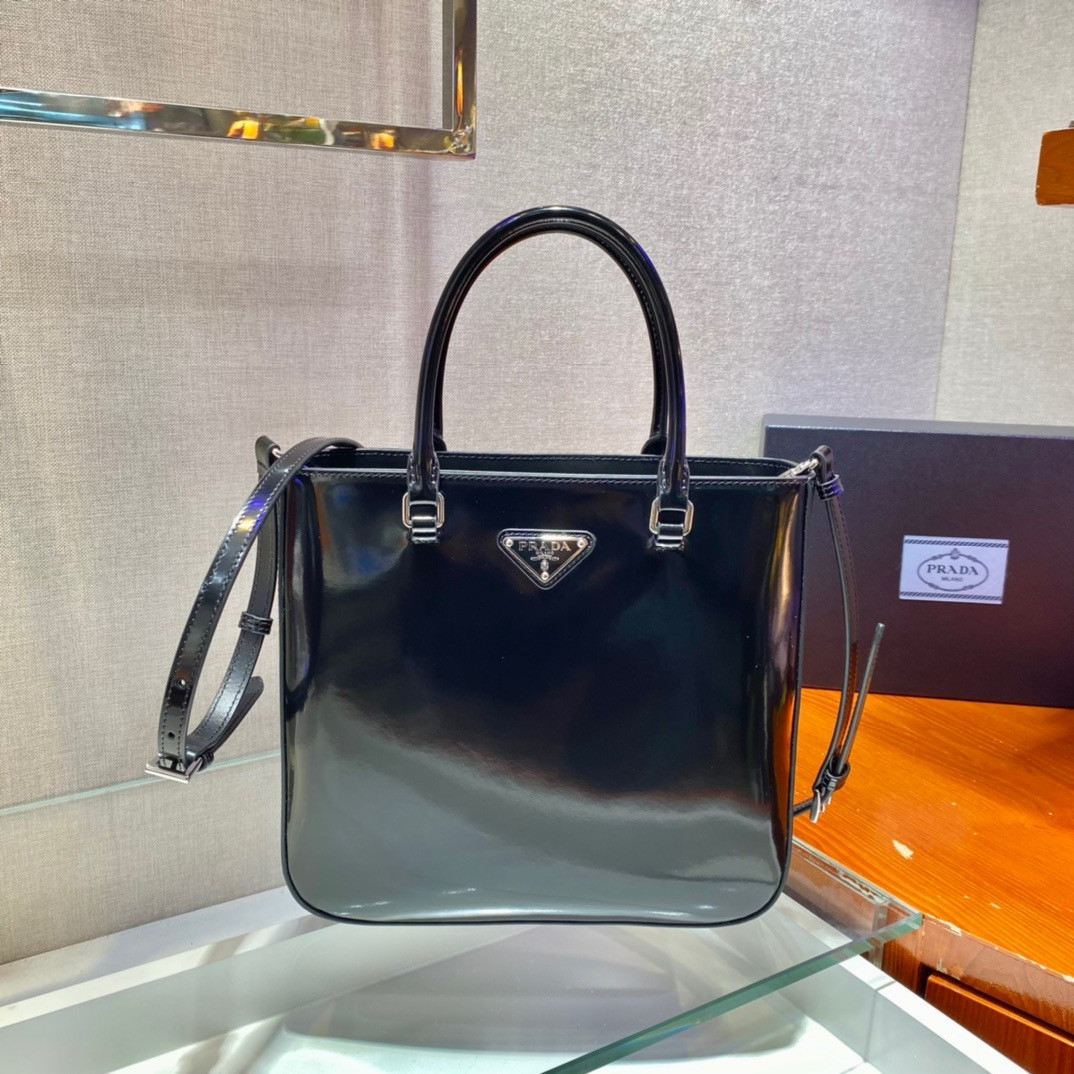 Pra*a large brushed leather tote