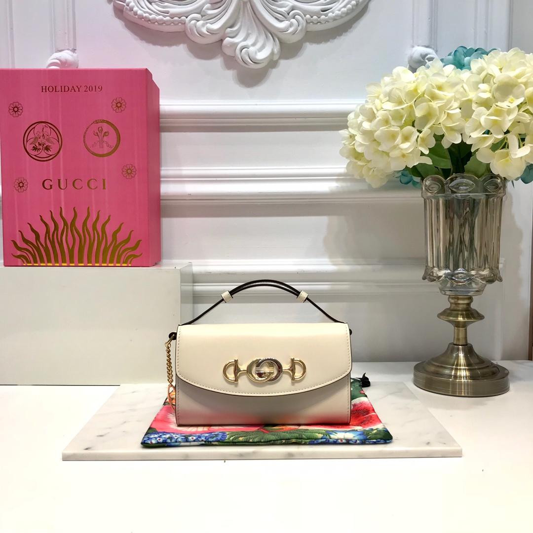 G*u*i zumi smooth leather mini shoulder bag