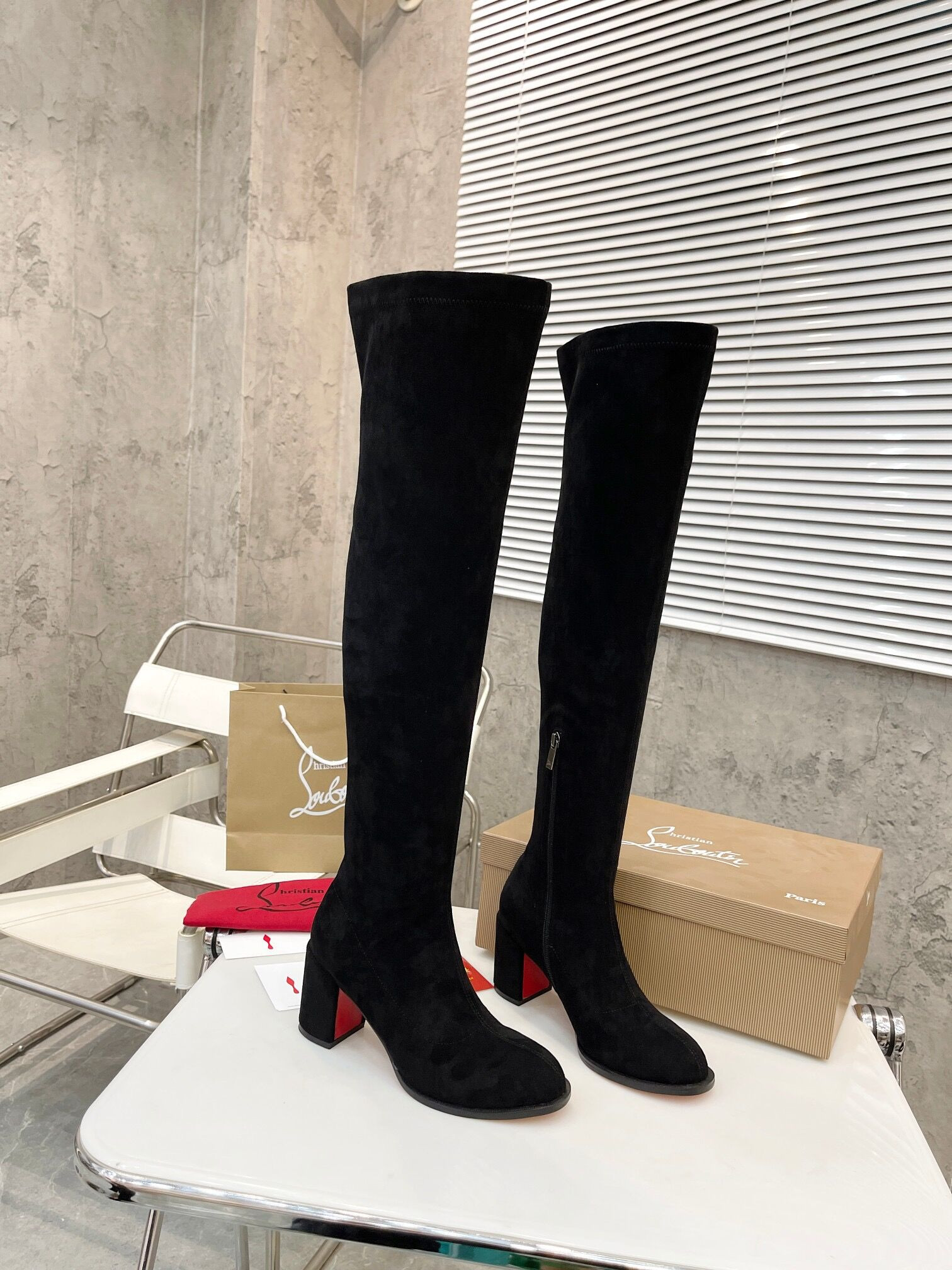 Ch**an louboutin high boots