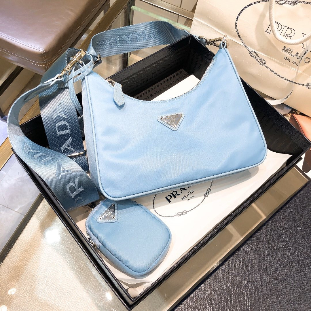 Pra*a nylon hobo bag
