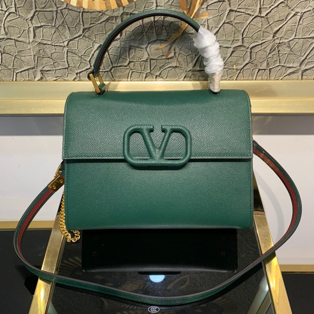 VALENTINO SMALL VSLING GRAINY CALFSKIN HANDBAG