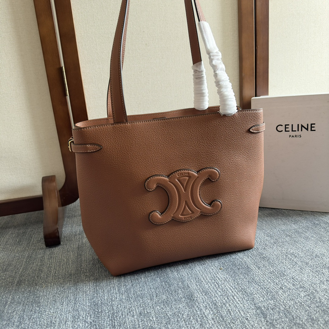 CELIN* SMALL CABAS ANAÏS CUIR TRIOMPHE-28x24x12CM