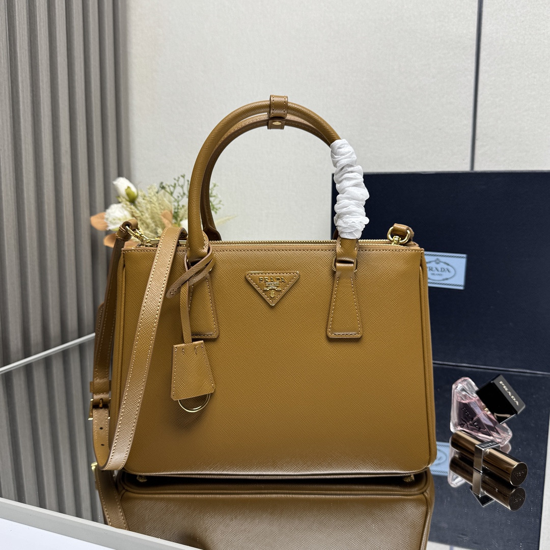 Pra*a medium galleria leather bag-28*20*12cm