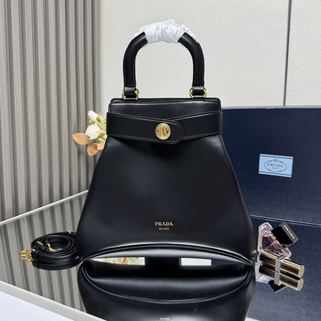 Pra*a medium carey leather bag-30*31*6.5cm