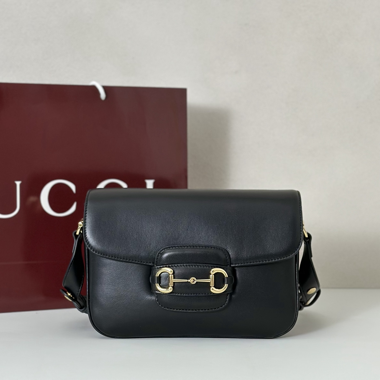 G*u*i horsebit 1955 aura small shoulder bag - 26*17.5*10cm