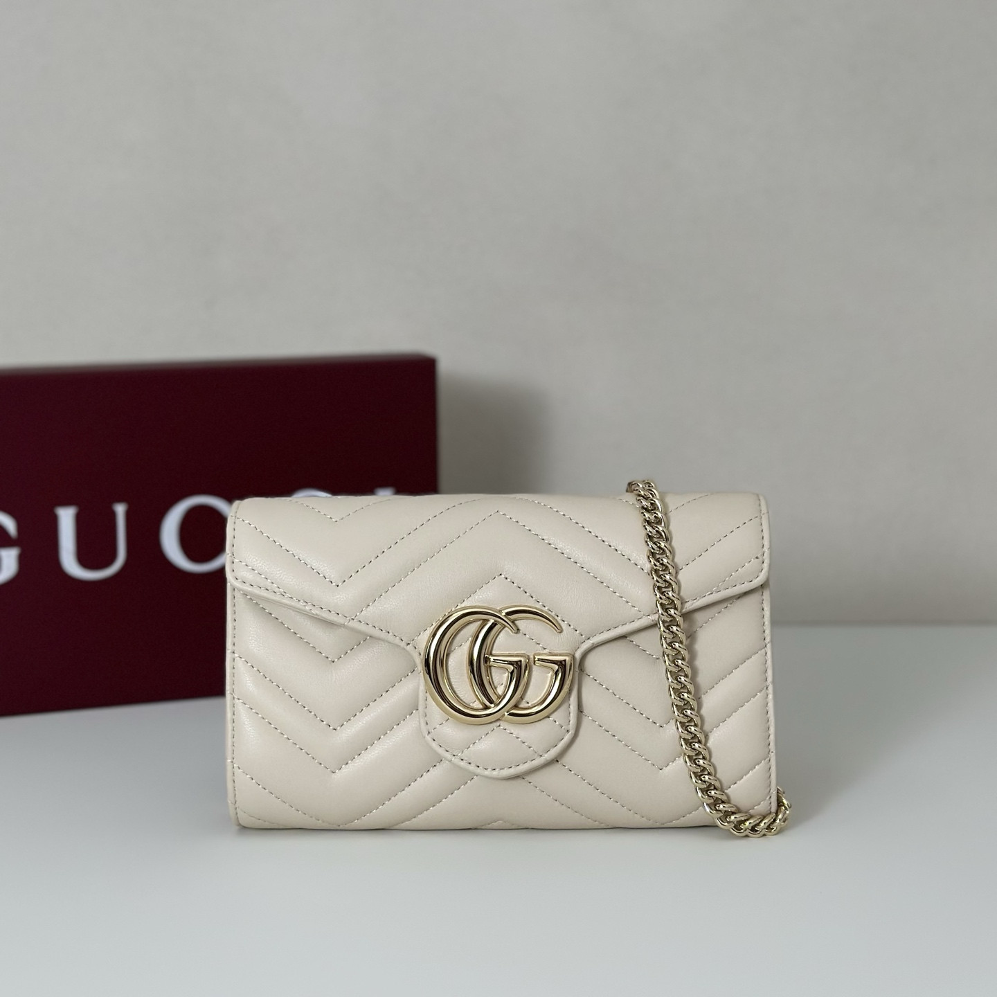 G*u*i gg marmont wallet on chain - 20*12*4cm
